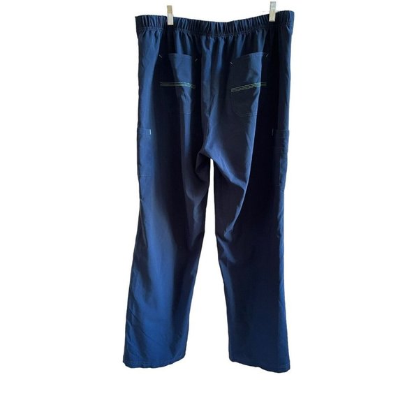 Carhartt Force Womens Scrub Cargo Pants Wide Leg Drawstring Waist BlueTall Large - Picture 5 of 7